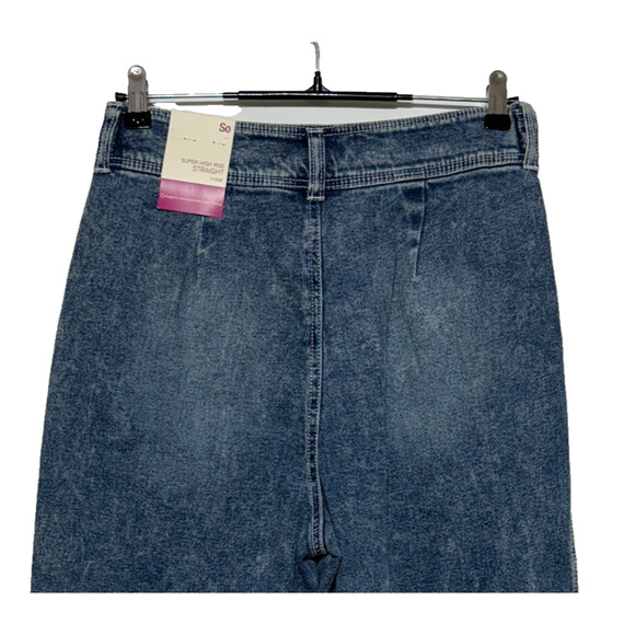 So Jeans Junior Womens 11/30 Blue Hi Rise Straight Stretch Actual 30X28 NWT - Picture 6 of 10